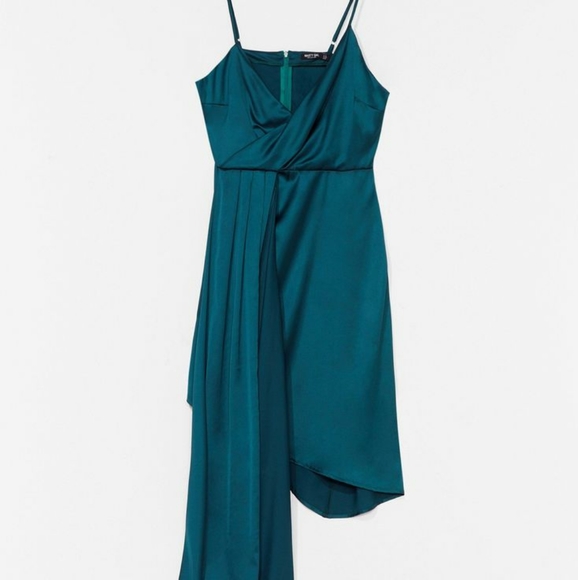 NWT Nasty Gal asymmetrical frill hem dress - Picture 1 of 5